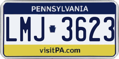 PA license plate LMJ3623