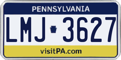 PA license plate LMJ3627