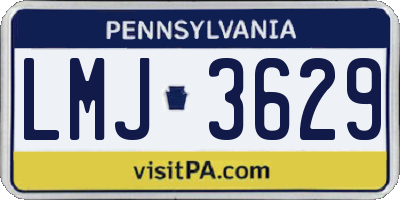 PA license plate LMJ3629