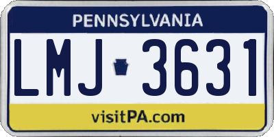 PA license plate LMJ3631