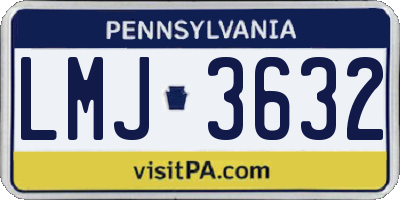 PA license plate LMJ3632