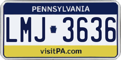 PA license plate LMJ3636