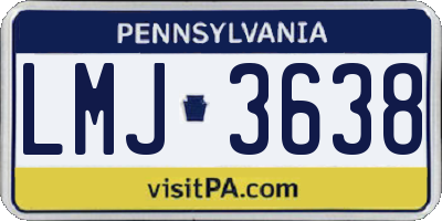 PA license plate LMJ3638