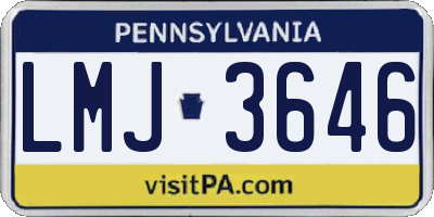 PA license plate LMJ3646