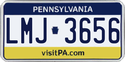 PA license plate LMJ3656