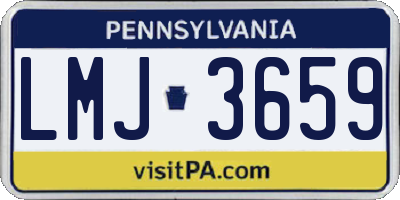 PA license plate LMJ3659