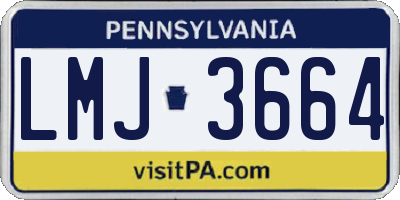 PA license plate LMJ3664