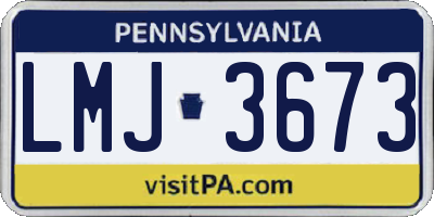 PA license plate LMJ3673