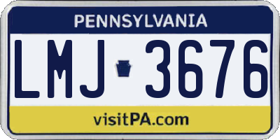 PA license plate LMJ3676