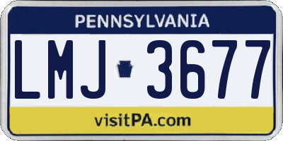PA license plate LMJ3677