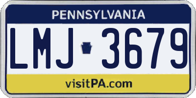 PA license plate LMJ3679