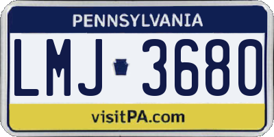 PA license plate LMJ3680