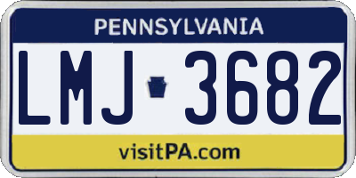 PA license plate LMJ3682