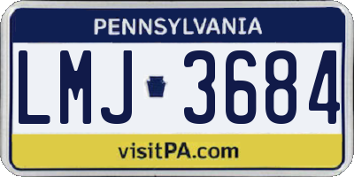 PA license plate LMJ3684