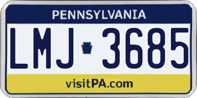 PA license plate LMJ3685