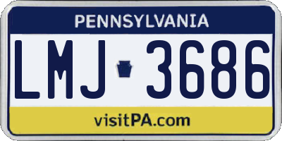 PA license plate LMJ3686