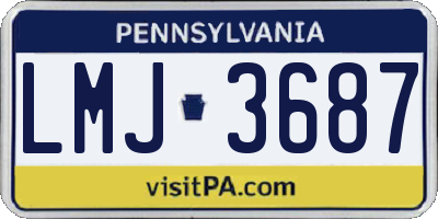 PA license plate LMJ3687