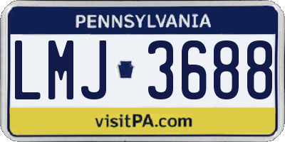PA license plate LMJ3688
