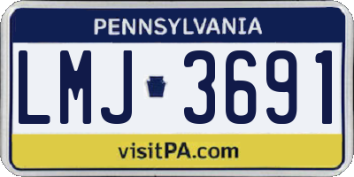 PA license plate LMJ3691