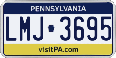 PA license plate LMJ3695