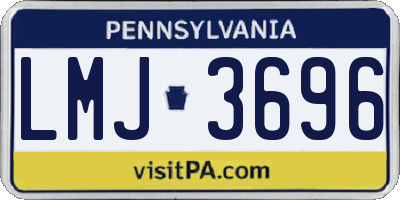 PA license plate LMJ3696