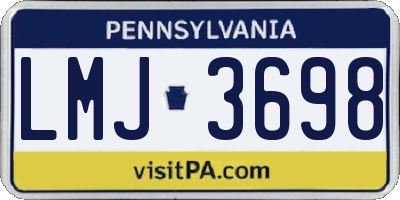 PA license plate LMJ3698