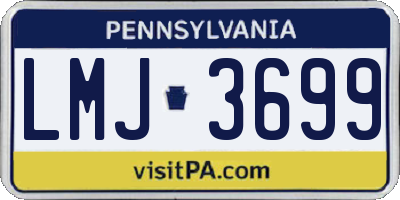 PA license plate LMJ3699