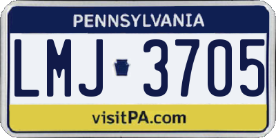 PA license plate LMJ3705