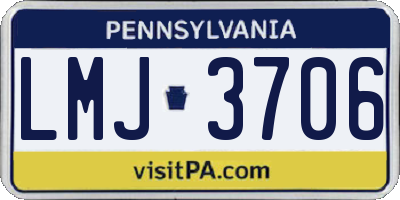 PA license plate LMJ3706