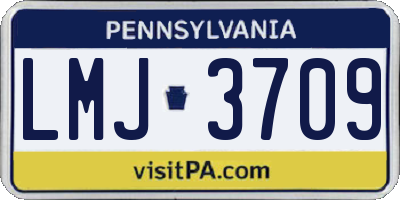 PA license plate LMJ3709