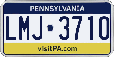 PA license plate LMJ3710