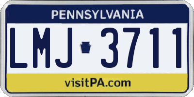 PA license plate LMJ3711