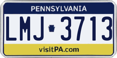 PA license plate LMJ3713