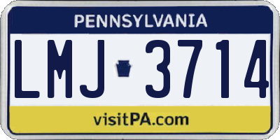PA license plate LMJ3714