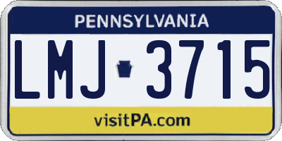 PA license plate LMJ3715