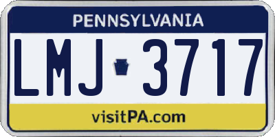 PA license plate LMJ3717