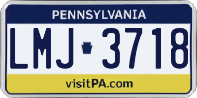 PA license plate LMJ3718
