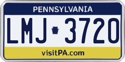 PA license plate LMJ3720