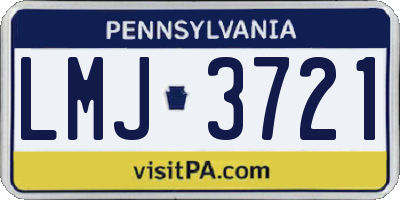 PA license plate LMJ3721