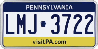 PA license plate LMJ3722