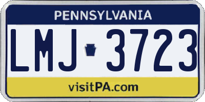 PA license plate LMJ3723