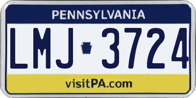 PA license plate LMJ3724