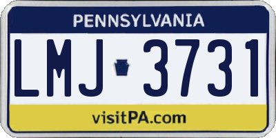 PA license plate LMJ3731