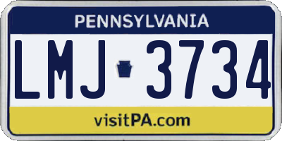 PA license plate LMJ3734
