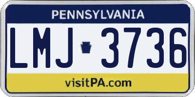 PA license plate LMJ3736