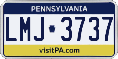 PA license plate LMJ3737