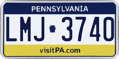 PA license plate LMJ3740