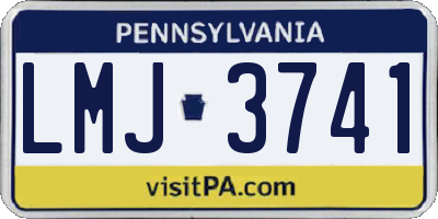 PA license plate LMJ3741