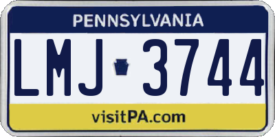 PA license plate LMJ3744