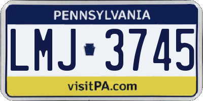 PA license plate LMJ3745